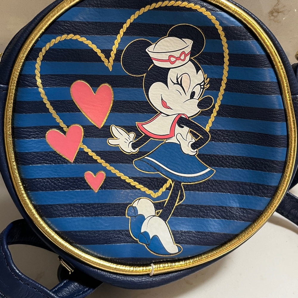 Disney Cruiseline Navy Blue Minnie Mouse Crossbody Bag